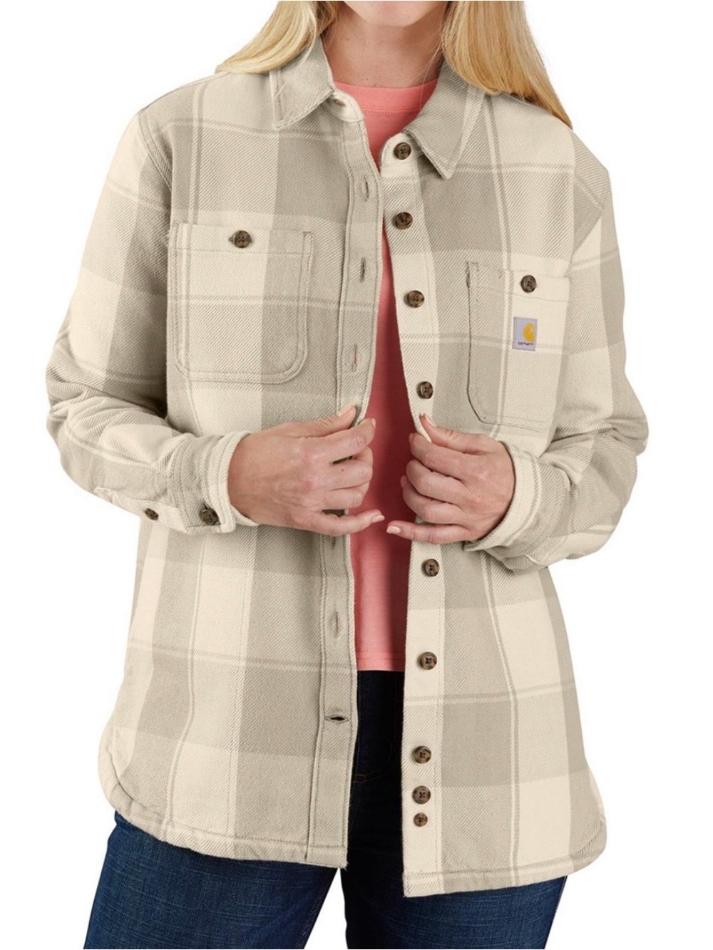 NWT Women's Carhartt 106450 Loose Fit Twill Shirt Jacket 2XL